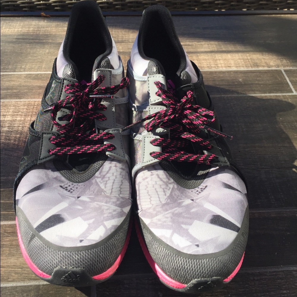 Black and Pink Adidas